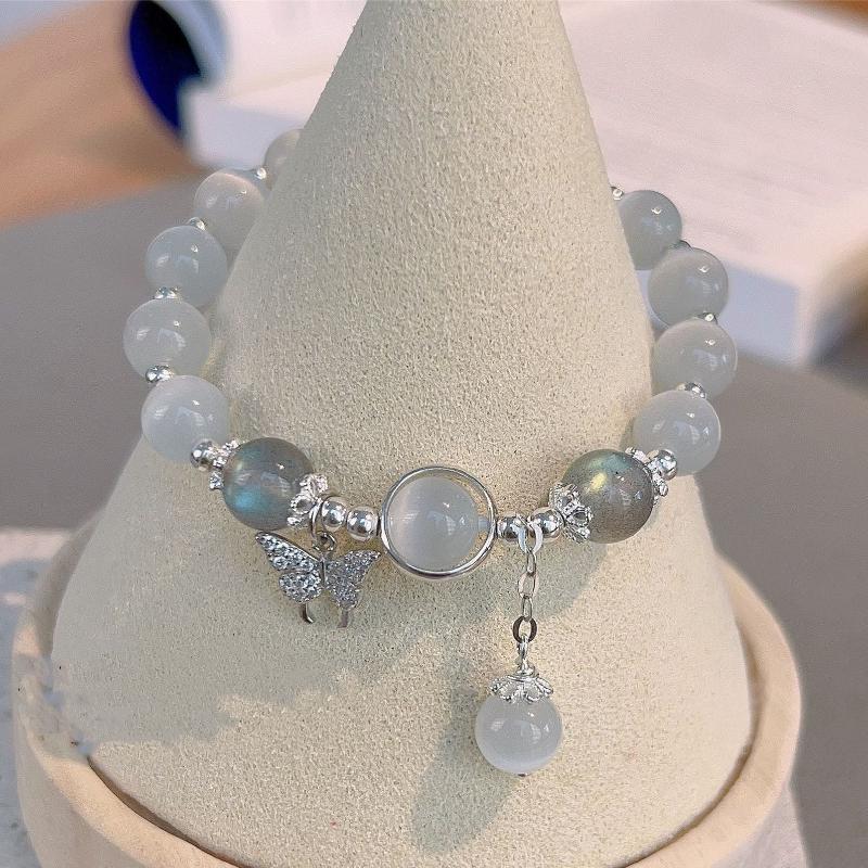 Cat's Eye Crystal Butterfly Bracelet