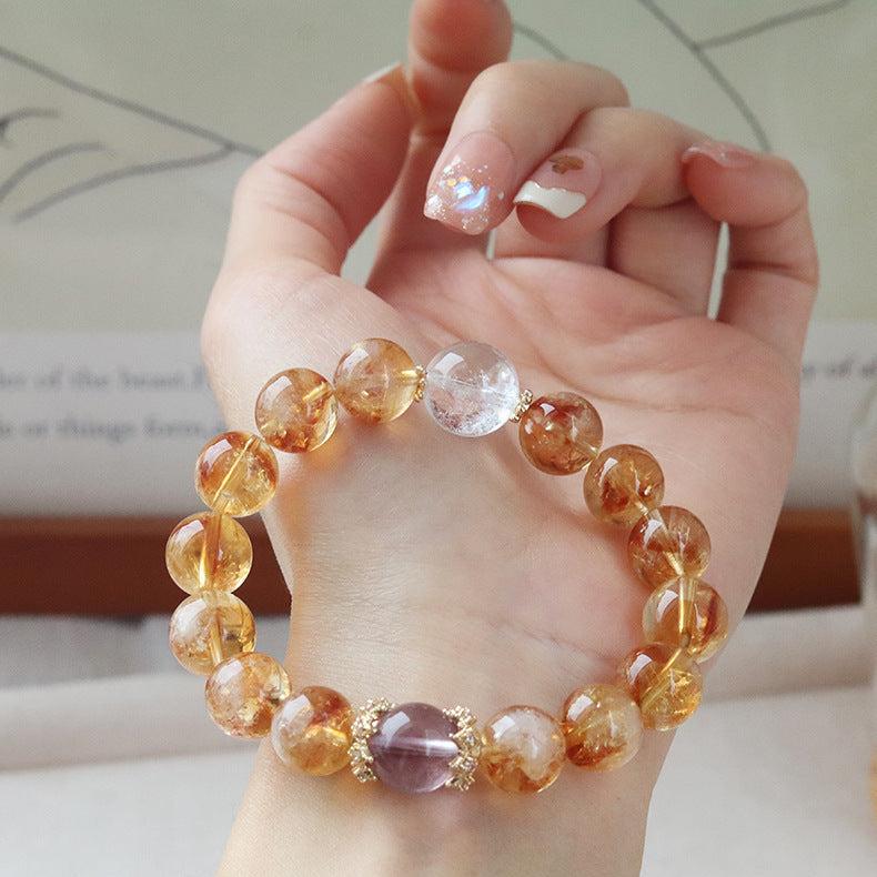 "Blooming Spirit" Natural Yellow Citrine Crystal Bracelet