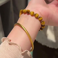 S925 Sterling Silver Vintage Tiger’s Eye Bracelet