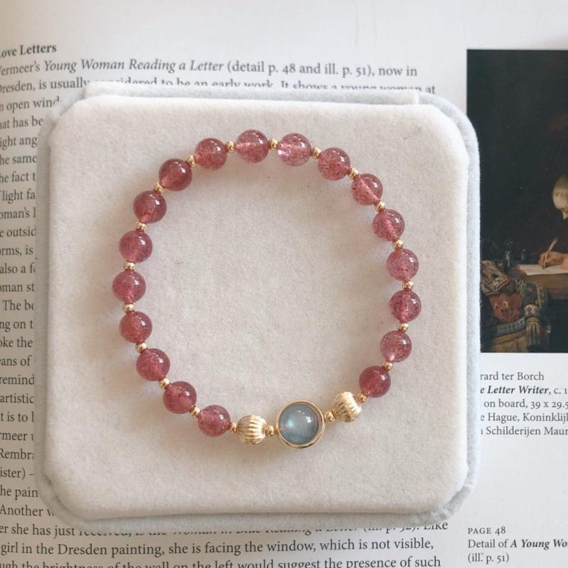 "Heart of a Girl" Natural Crystal Moonstone Bracelet