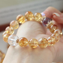 "Blooming Spirit" Natural Yellow Citrine Crystal Bracelet
