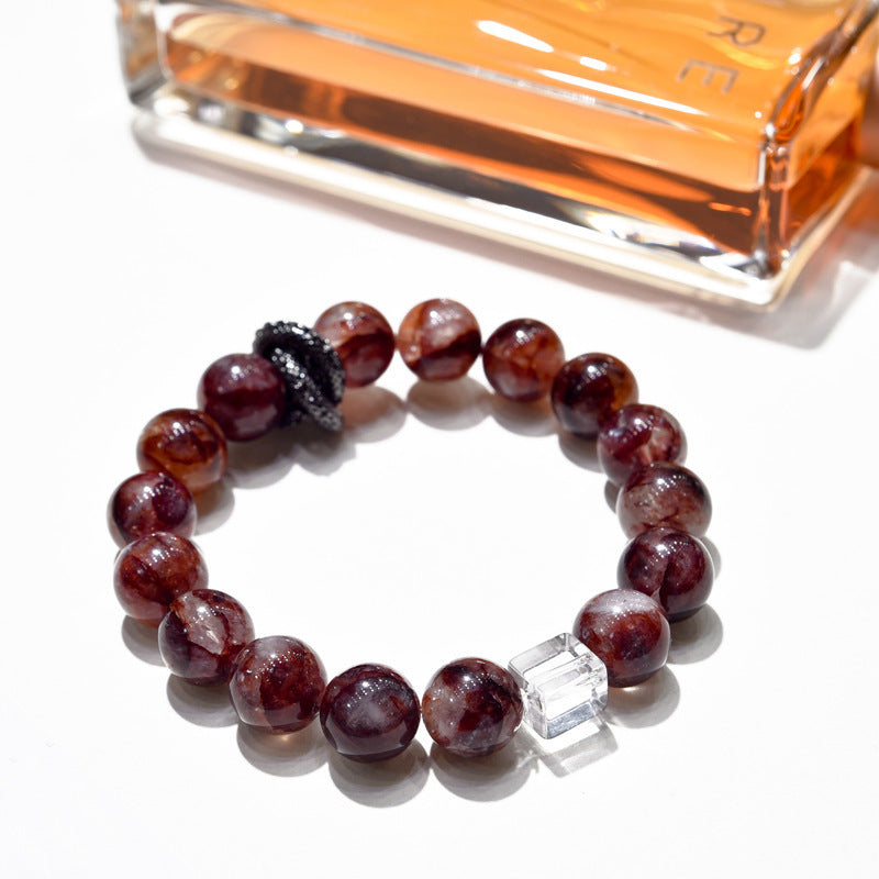Natural Red Dried Flower Dragon Coil Bracelet