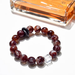 Natural Red Dried Flower Dragon Coil Bracelet