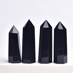 Natural Obsidian Single-Terminated Hexagonal Crystal Point