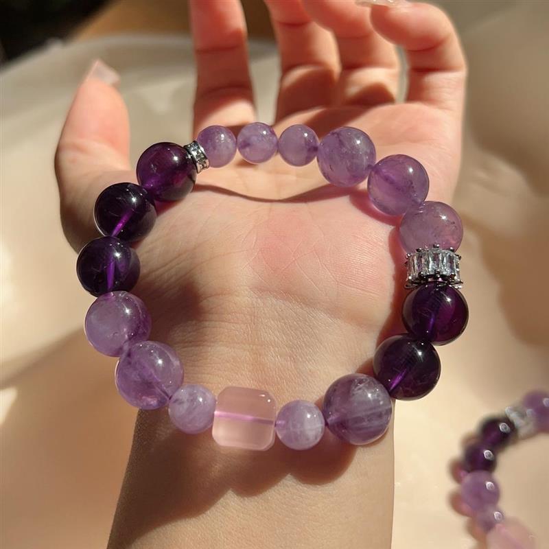 2024 Year of the Dragon Natural Crystal Nine-Purple Fire Bracelet