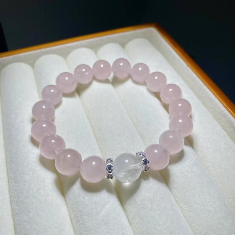 Natural Soft Madagascar Rose Quartz Bracelet