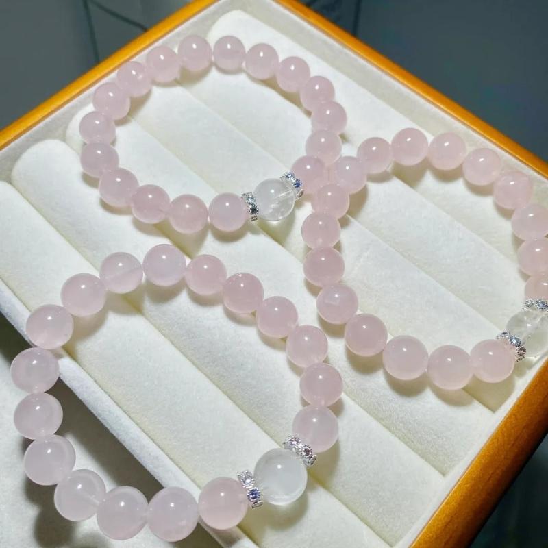 Natural Soft Madagascar Rose Quartz Bracelet