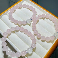 Natural Soft Madagascar Rose Quartz Bracelet