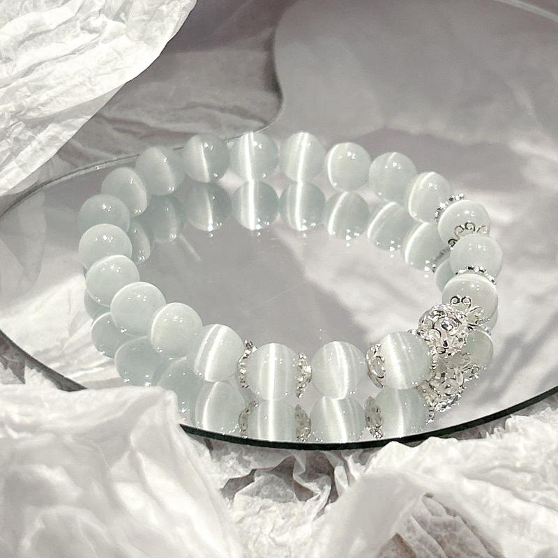 Premium Icy Cat's Eye Stone Bracelet