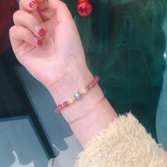 "Heart of a Girl" Natural Crystal Moonstone Bracelet