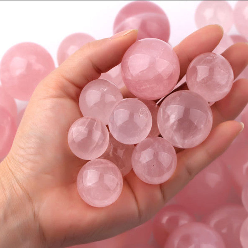 Natural Rose Quartz Sphere Decoration