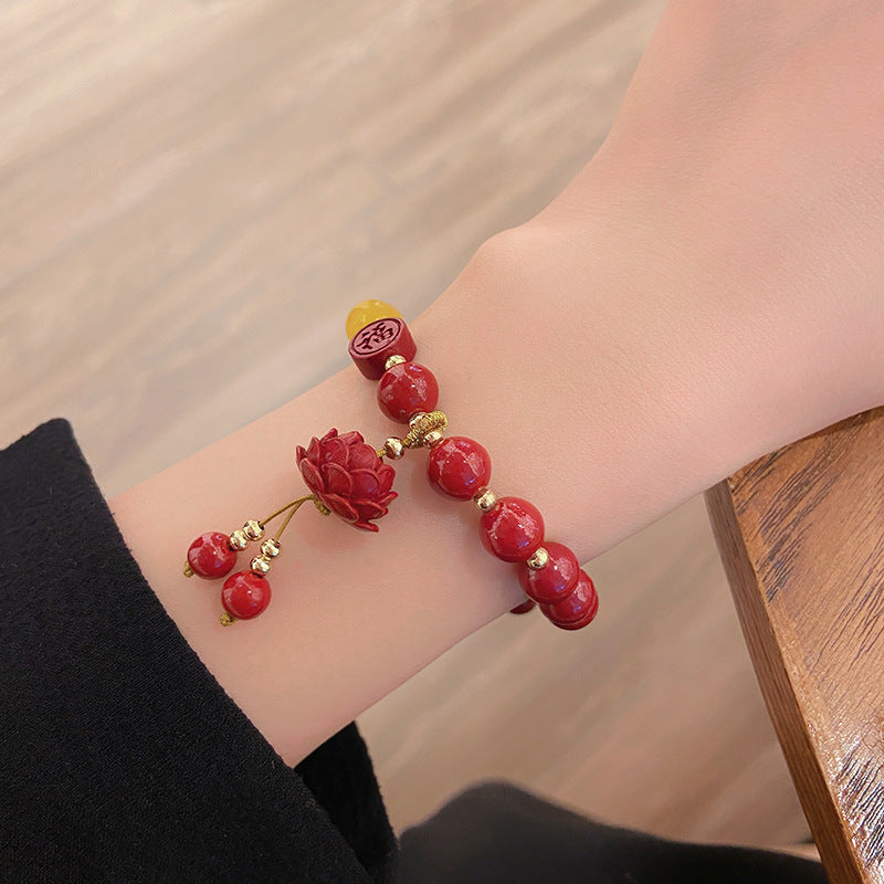 Blessings Chinese-Style Lucky Elephant Peace Pendant Bracelet