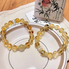 "Wealth Magnet" Natural Yellow Citrine Bracelet