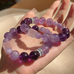 2024 Year of the Dragon Natural Crystal Nine-Purple Fire Bracelet