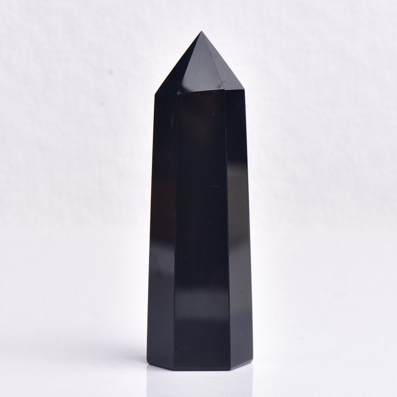 Natural Obsidian Single-Terminated Hexagonal Crystal Point