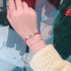 "Heart of a Girl" Natural Crystal Moonstone Bracelet