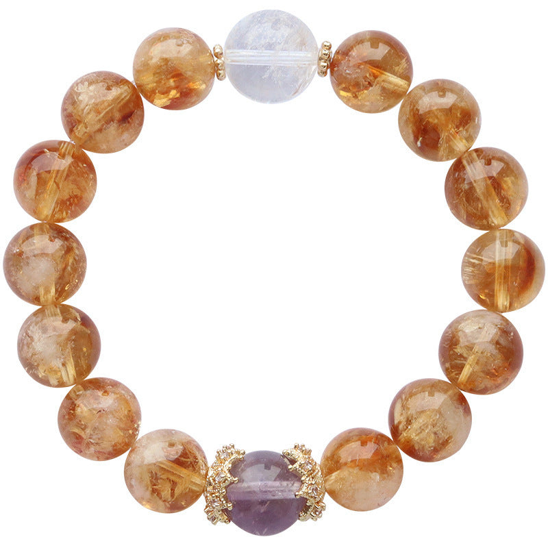 "Blooming Spirit" Natural Yellow Citrine Crystal Bracelet