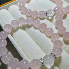 Natural Soft Madagascar Rose Quartz Bracelet