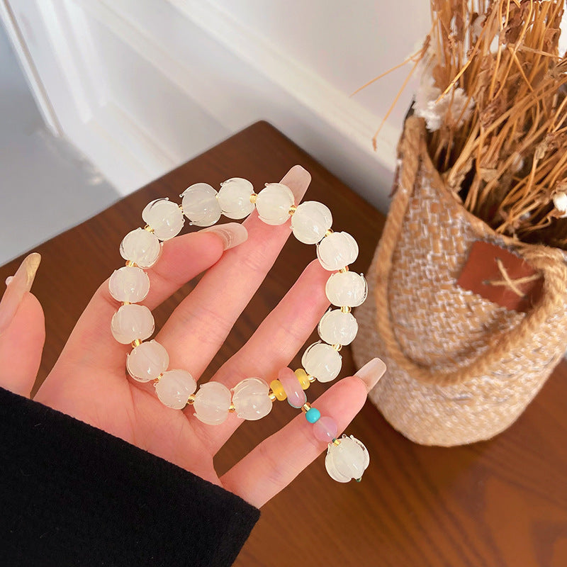 Step-By-Step Lotus Fresh Glass Lotus Flower Bracelet