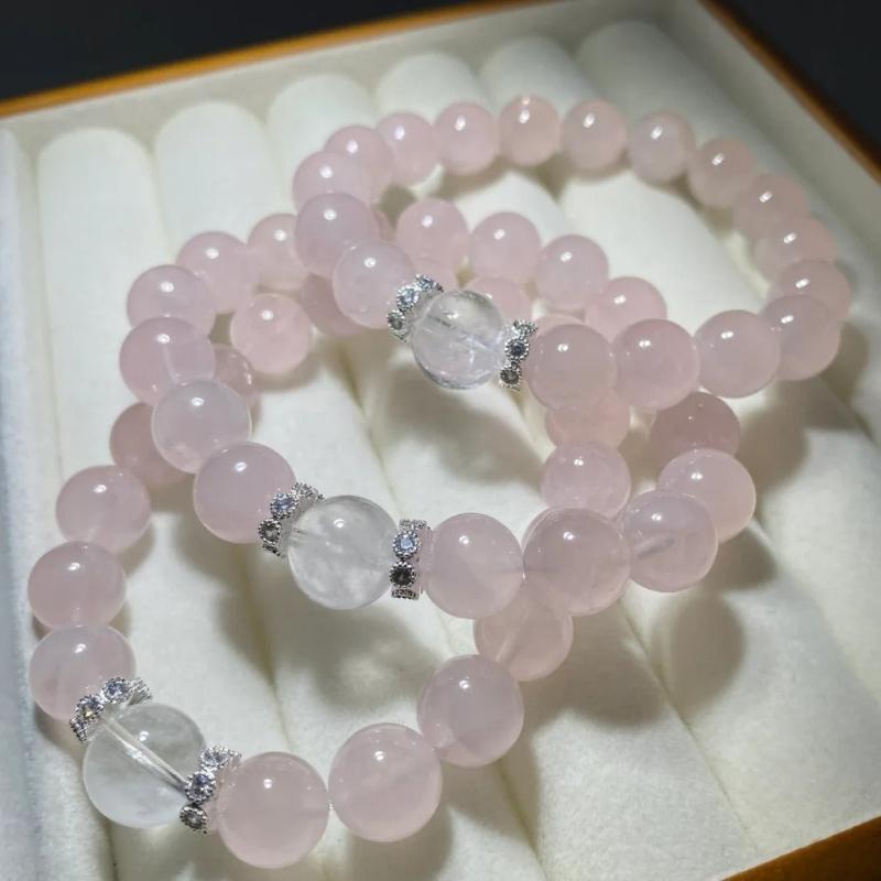 Natural Soft Madagascar Rose Quartz Bracelet