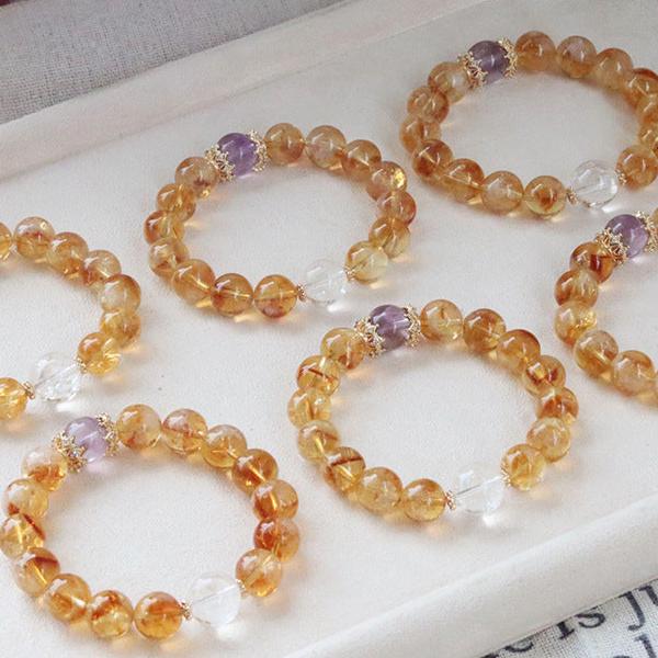 "Blooming Spirit" Natural Yellow Citrine Crystal Bracelet