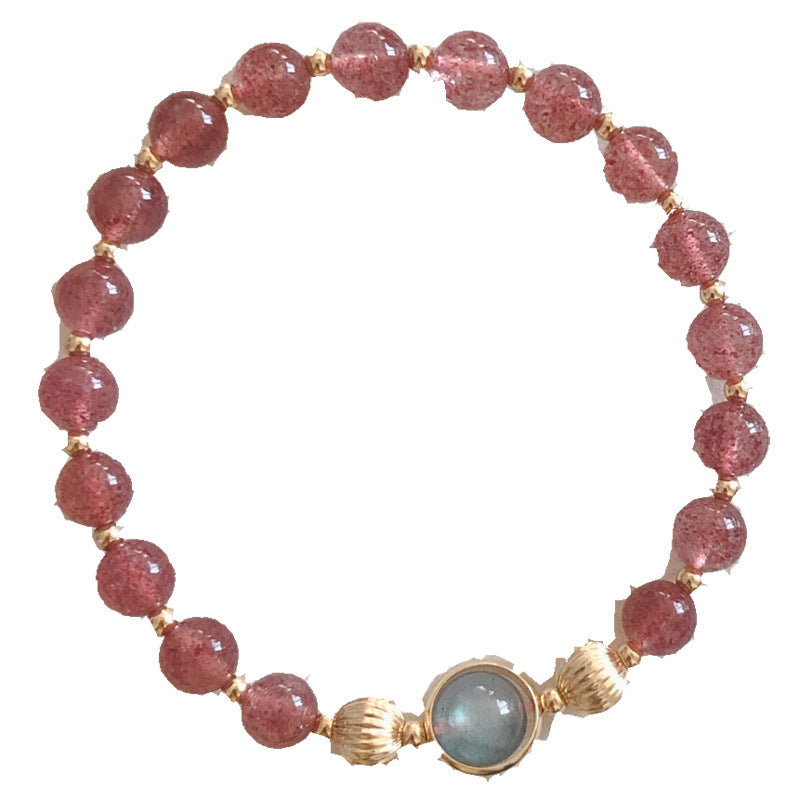 "Heart of a Girl" Natural Crystal Moonstone Bracelet