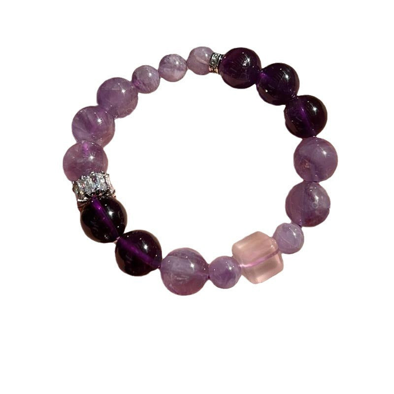 2024 Year of the Dragon Natural Crystal Nine-Purple Fire Bracelet