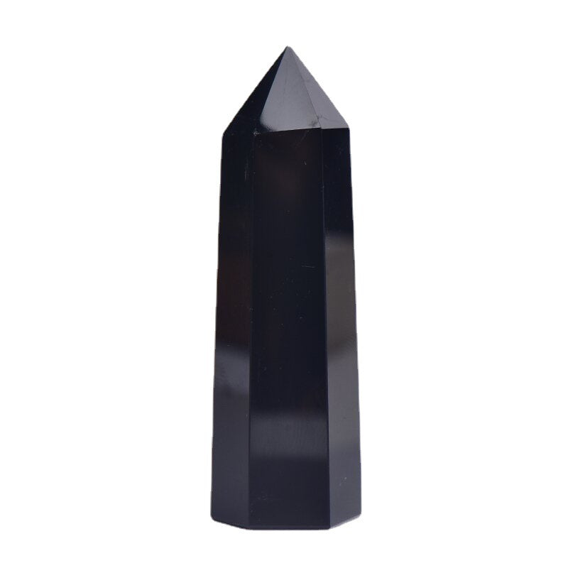 Natural Obsidian Single-Terminated Hexagonal Crystal Point