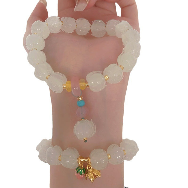 Step-By-Step Lotus Fresh Glass Lotus Flower Bracelet
