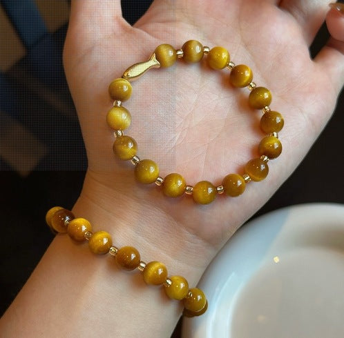 S925 Sterling Silver Vintage Tiger’s Eye Bracelet