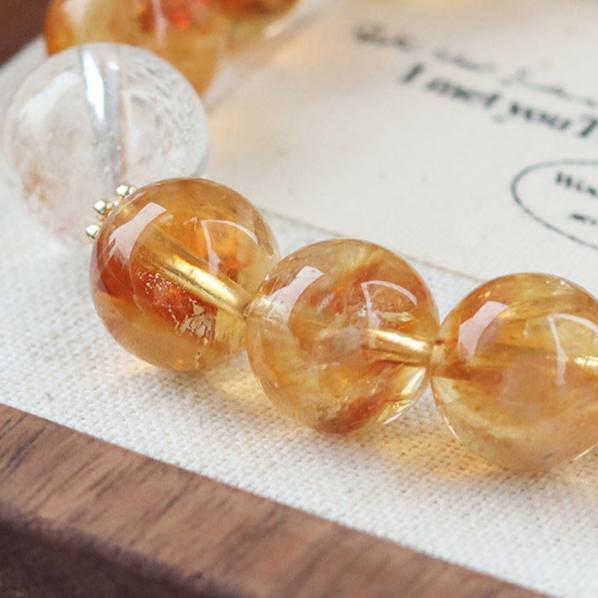 "Blooming Spirit" Natural Yellow Citrine Crystal Bracelet