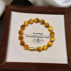 S925 Sterling Silver Vintage Tiger’s Eye Bracelet