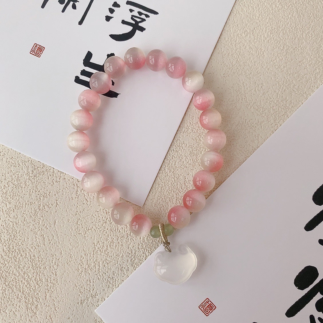 bracelet niche peach blossom good luck