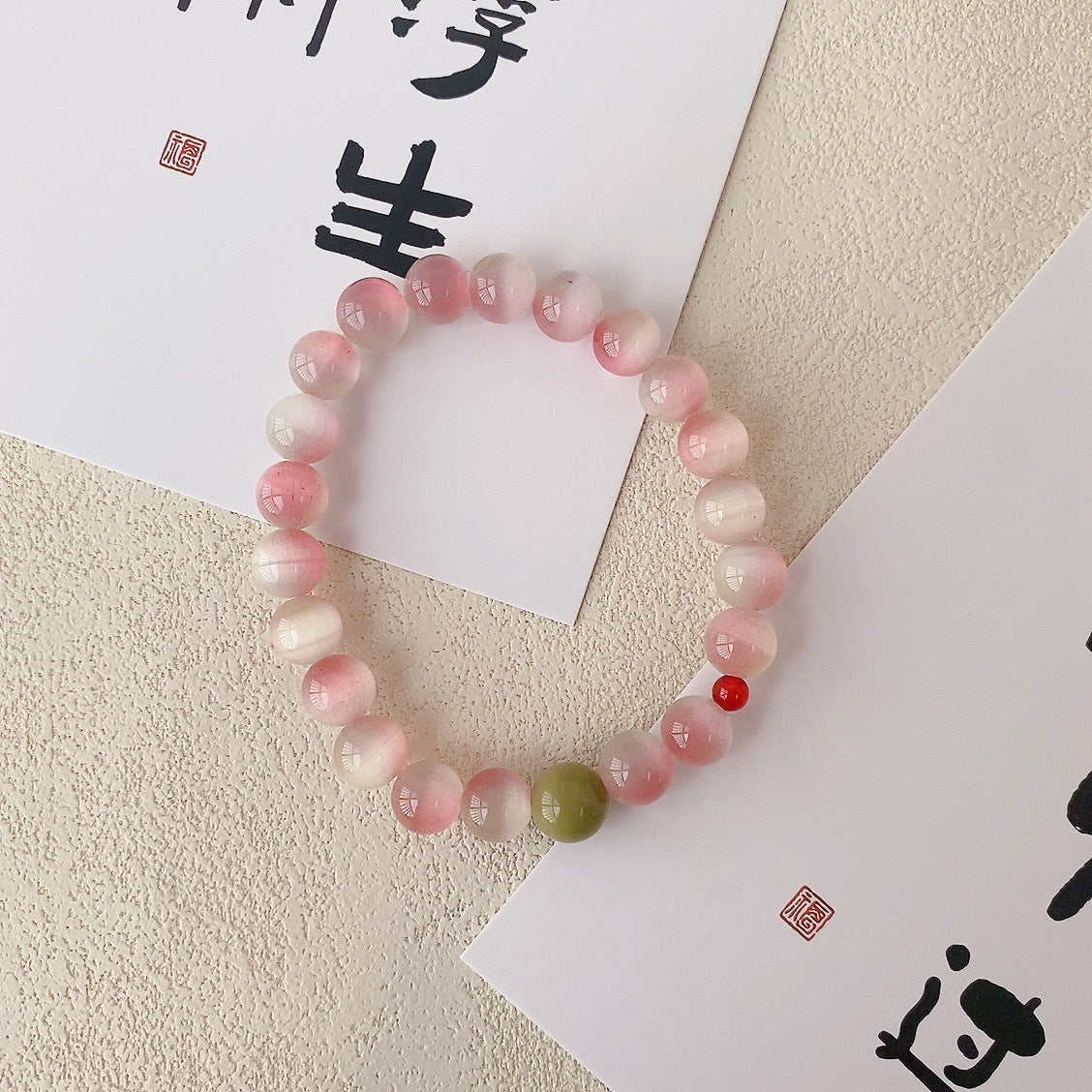 bracelet niche peach blossom good luck
