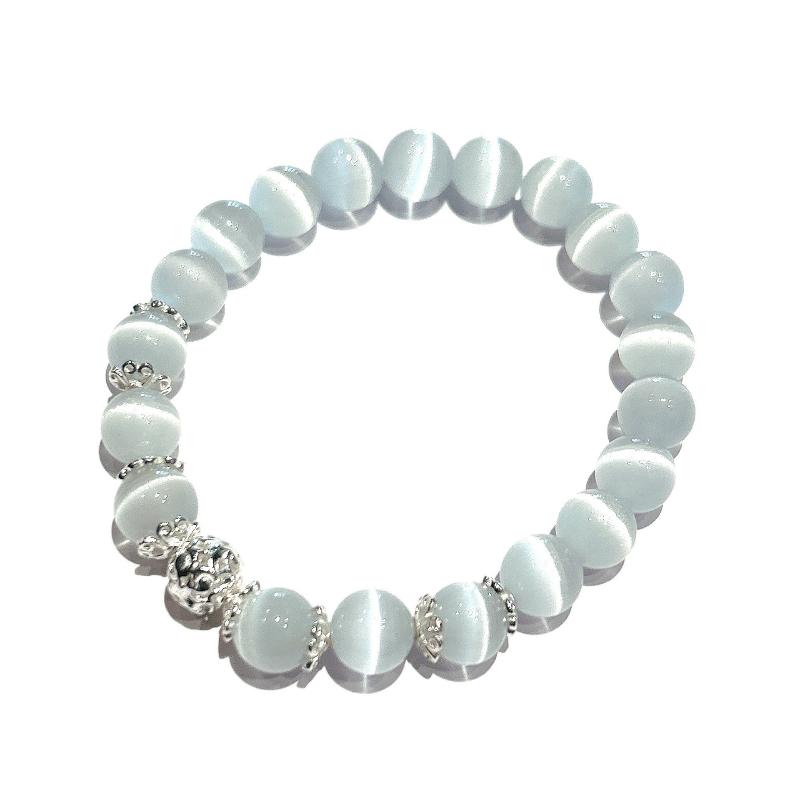 Premium Icy Cat's Eye Stone Bracelet